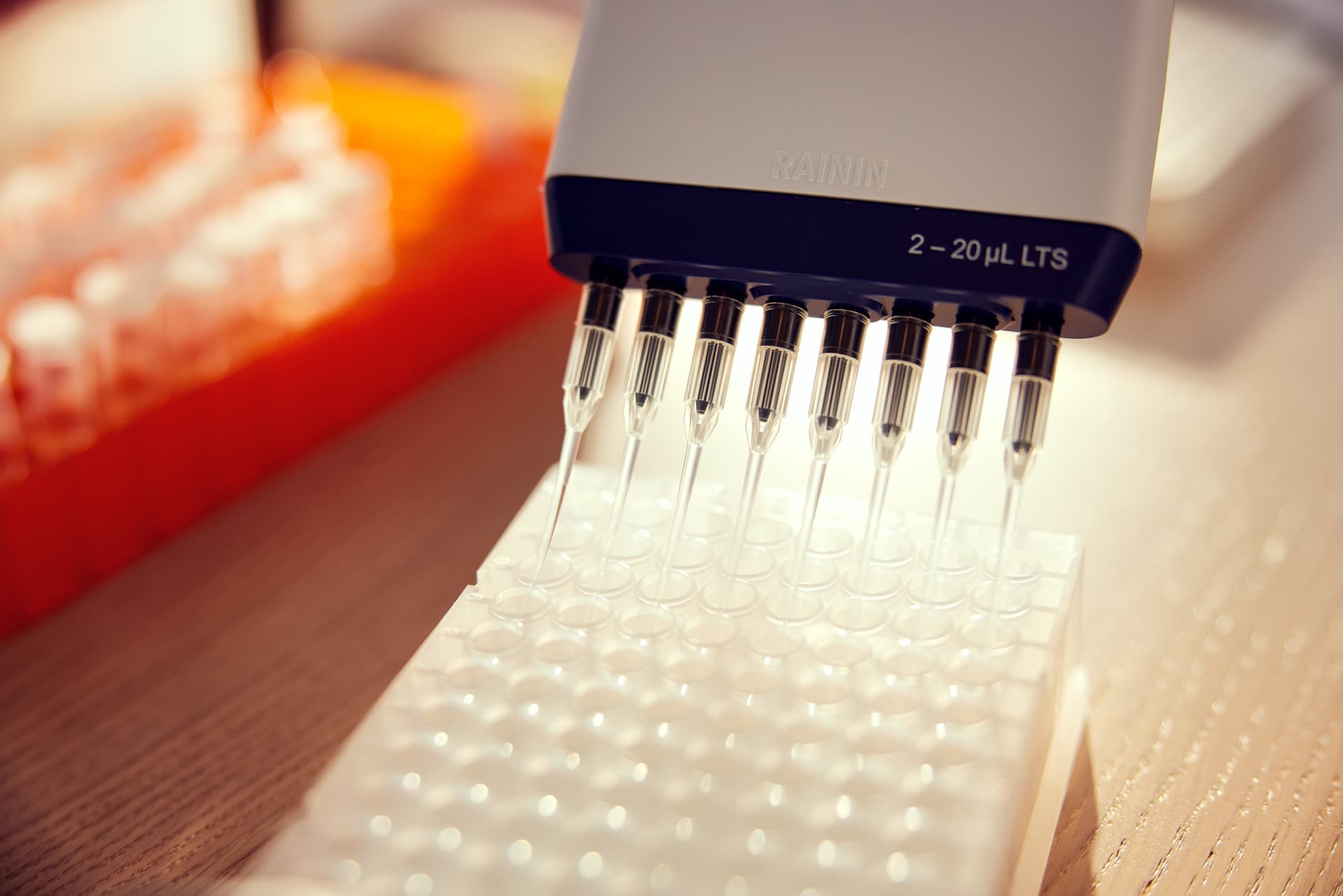 Pipetting into plate
