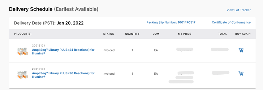 download all illumina packing slips