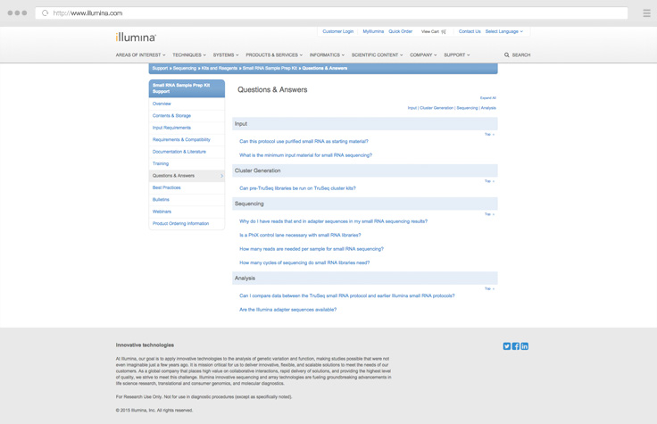 TruSeq Small RNA Library Prep Kit常见问题
