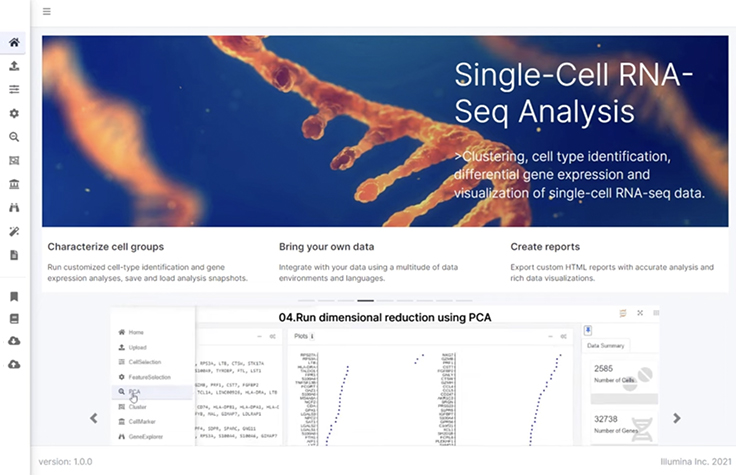 Illumina Connected Analytics——单细胞RNA工作流程的交互式分析