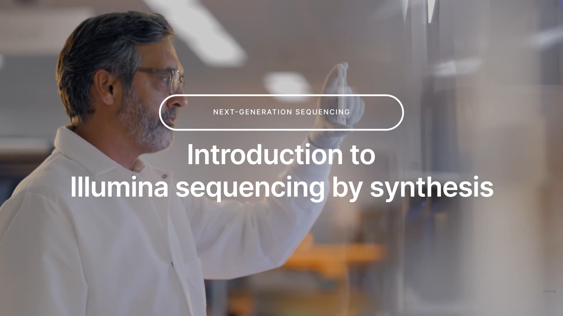 Overview of Illumina Sequencing by Synthesis Workflow video web graphic