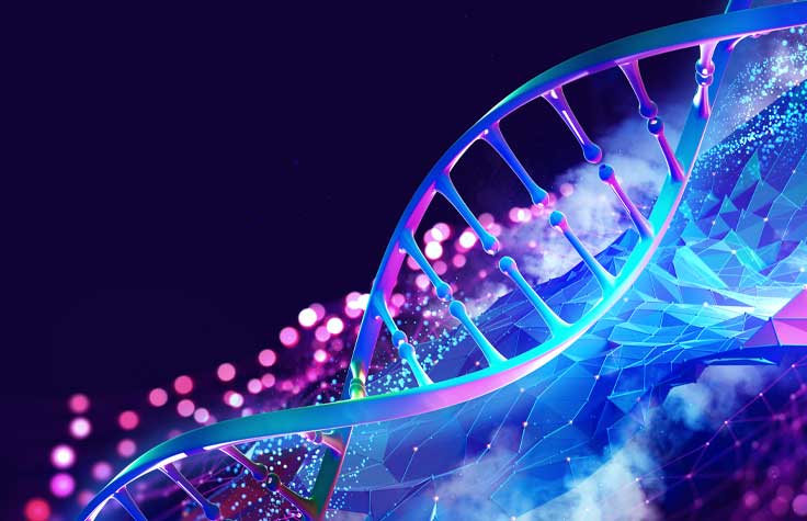 Fluorescent DNA helix